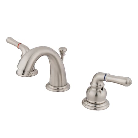 Kingston Brass Magellan Widespread Bathroom Faucet, Brushed Nickel GKB918